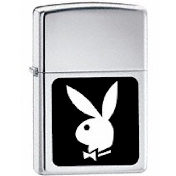  Zippo 250PB-107 Black & White Playboy Silver Lighter 