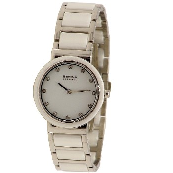 Bering Women's 10729-754 Ceramic White/Stainless Steel Silver Analog Watch