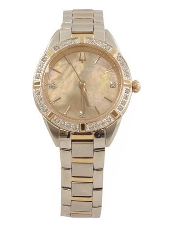 Bulova Women's 98R264 Rose Gold Stainless Steel Analog Watch