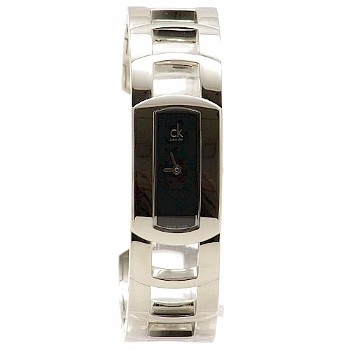 Calvin Klein Women's K3Y2M11F Silver Cuff Bracelet Analog Watch