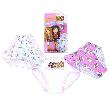 Lil' Bratz Girls 3-Pair Stay Sweet Cotton Brief Underwear