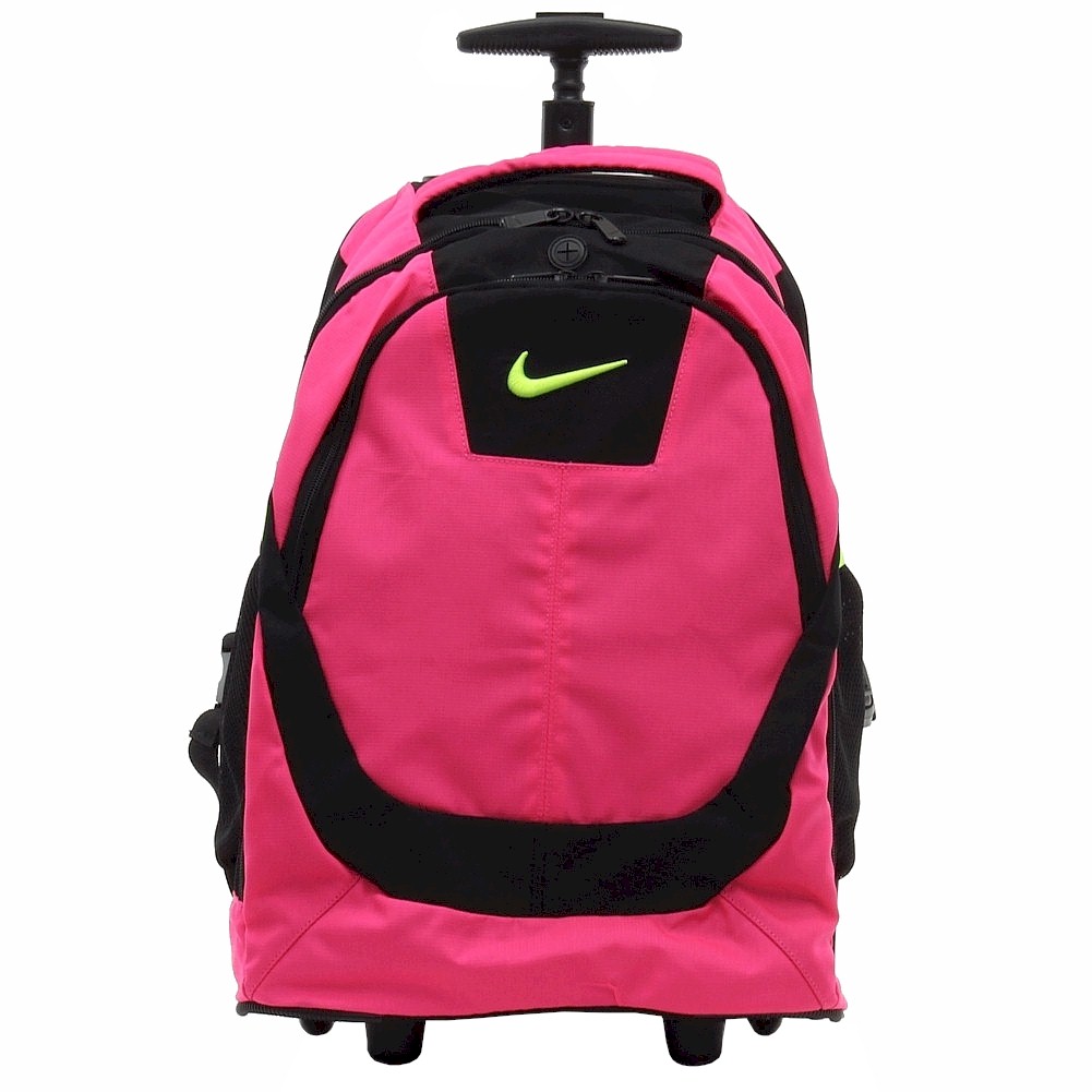 nike rolling backpack pink