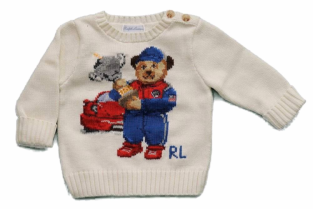ralph lauren bear sweater baby