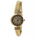 Anne Klein Women's AK/1170MPGB Gold/White Analog Bangle Watch