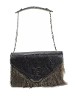 BCBGeneration Faux-Fur Black/Multi Demi Handbag Clutch