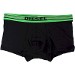 Diesel Men's Texas Black With Green Band Trunk Boxer Briefs