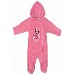 Disney Minnie Mouse Newborn Infant Girl's Pink Polar Fleece Bodysuit