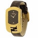 Fendi Women's F302431011D1 Black/Print/Gold Leather Analog Watch