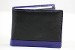 Giorgio Armani Men's Black/Blue Leather Bi-Fold Wallet