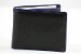 Giorgio Armani Men's Black/Blue Saffiano Leather Bi-Fold Wallet