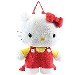 Hello Kitty Girl's Red Plush Buddy Backpack