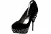 Lady Couture Women's Fashion Shoes Black Fame Studded Heels