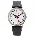 Mondaine Men's A660 Classic Polished Black Leather Analog Watch