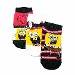 Nickelodeon Spongebob Little Kid's 3-Pair Red Assorted Ankle Socks