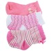 Robeez Infant Girl's 3-Pairs Cherry Baby Medium Pink Non-Skid Socks