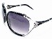 Roberto Cavalli Talisia 370S 370-S B5 Shiny Black/Silver Sunglasses 