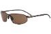 Serengeti Men's Granada 7300 Espresso/Brown Lens Polarized Wrap Metal Sunglasses