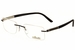 Silhouette Men's Eyeglasses Carbon Intarsia 5403 6053 Black/Grey Optical Frame