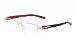 Tag Heuer Eyeglasses TH8203 8203 001 Shiny Black/Red Semi-Rim Optical Frame 53mm