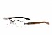 Tag Heuer Men's Eyeglasses 8208 003 Chocolate Brown Half Rim Optical Frame