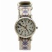 Timex Women's T2N918 Weekender White/Blue Argyle Nylon Analog Watch