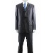 Valentino Men's 3-Button 2-Back Vent Charcoal Cotton Suit