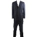 Valentino Men's 3-Buttons 2-Back Vent Black Wool Suit