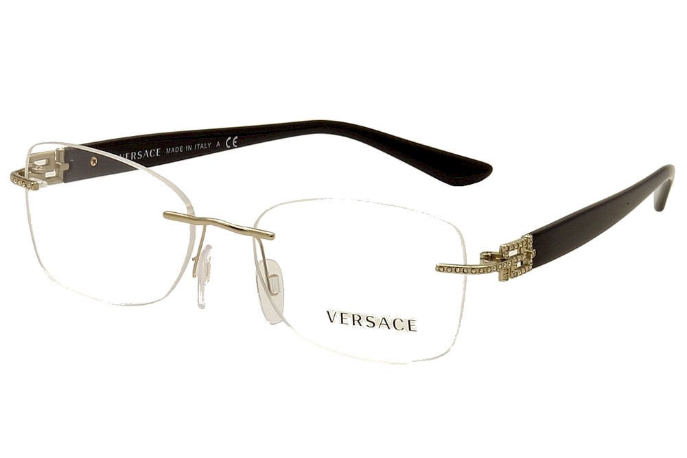 rimless versace glasses