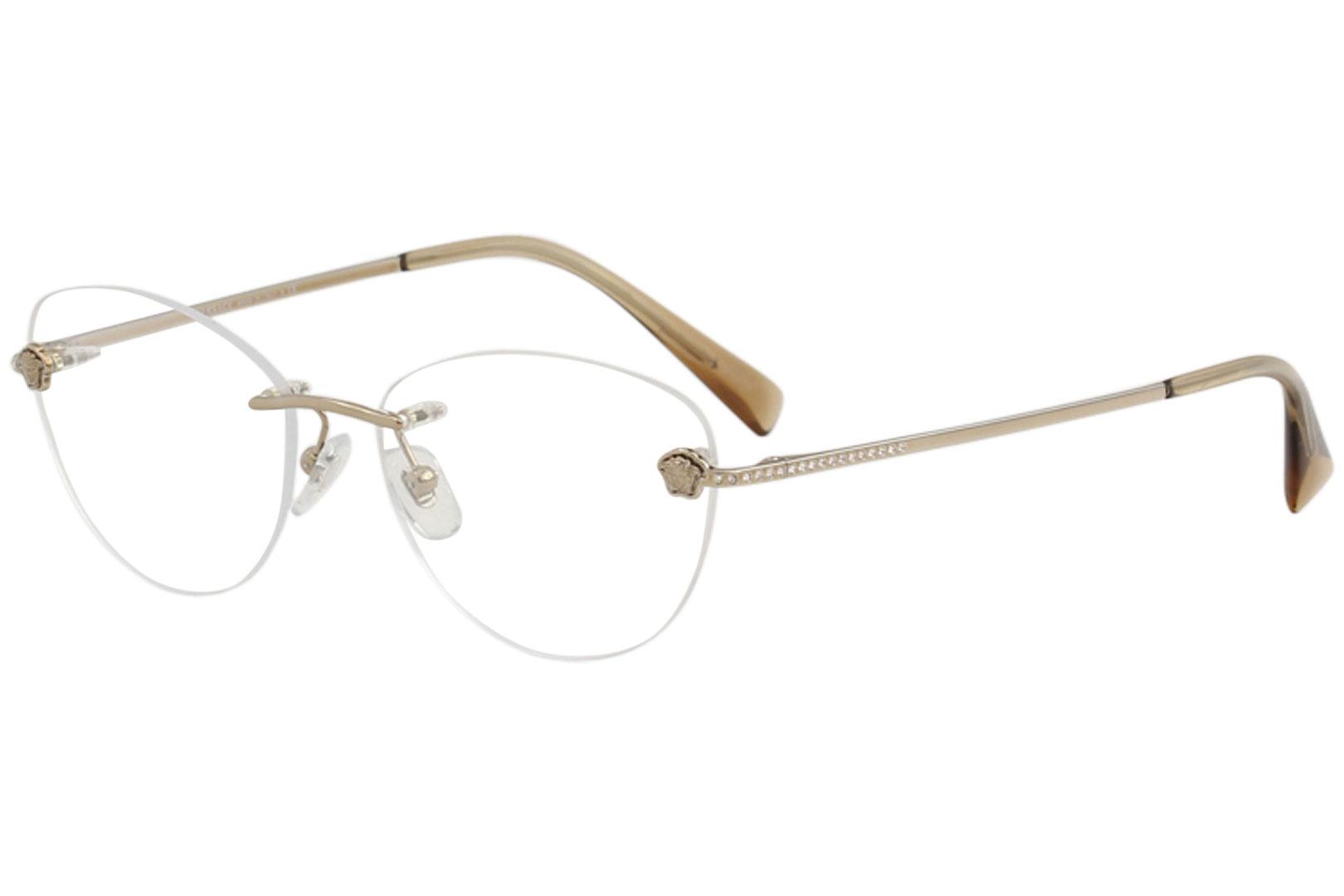 versace rimless eyeglass frames
