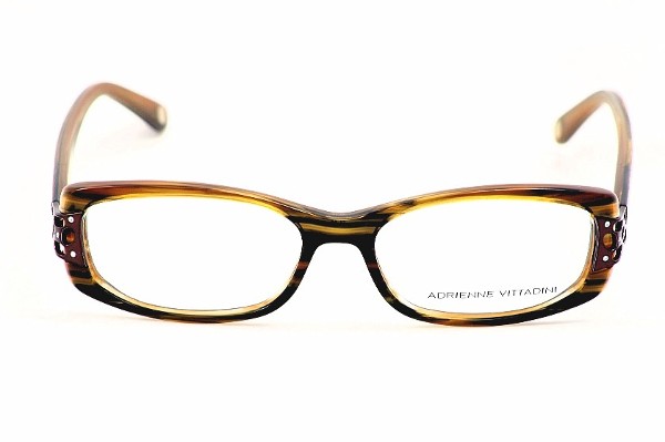  Adrienne Vittadini Eyeglasses AV1074 Brown Optical Frame 