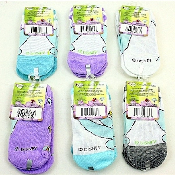 Disney Tinkerbell Girl's Assorted 12 Pairs Socks Size 6-8 