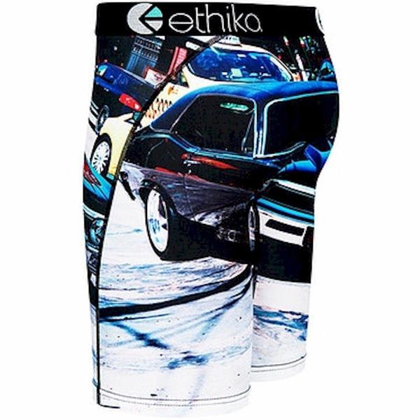  Ethika Men's The Staple Fit Black SS Long Boxer Brief Underwear 