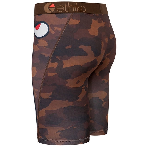  Ethika Men's The Staple Fit War Plane Brown Camo Boxer Brief Underwear 