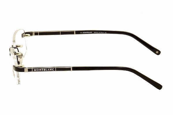  Mont Blanc Men's Eyeglasses MB-264 MB264 B6 Silver/Black Rimless Optical Frame 