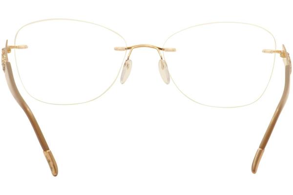  Silhouette Eyeglasses Starlight 4538 6052 23KT Rose Gold Plated Optical Frame 