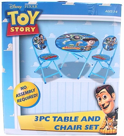 toy story folding table and chairs set