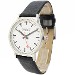 Mondaine Men's A660 Classic Polished Black Leather Analog Watch