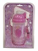 Princess Kids Pink Snack N Sip Pop-Up Straw Canteen Bottle