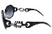 Roberto Cavalli Women's Dalia 517S 517/S 08B Black/White Fashion Sunglasses 55mm