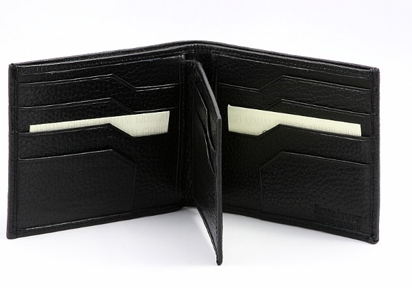  Giorgio Armani Black Leather Wallet With 10 Credit Card Holder 