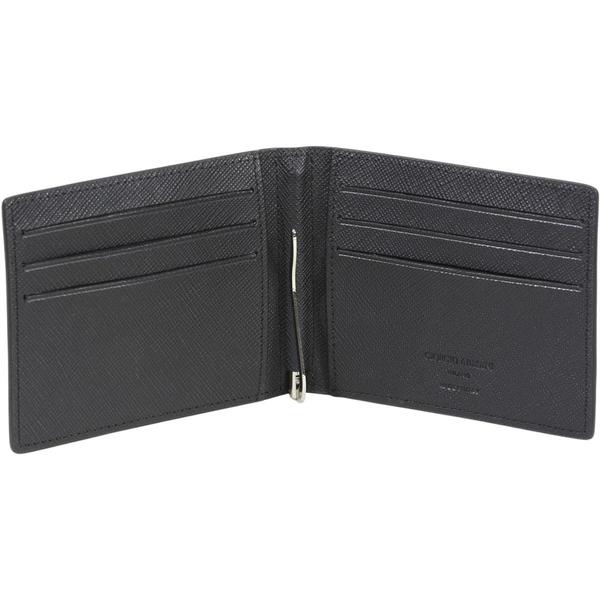 Saffiano Leather Bi-Fold Money Clip Wallet