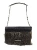 BCBGeneration Faux-Fur Black/Multi Demi Handbag Clutch