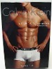 Calvin Klein Men's White/Black Band Low Rise Trunk Underwear