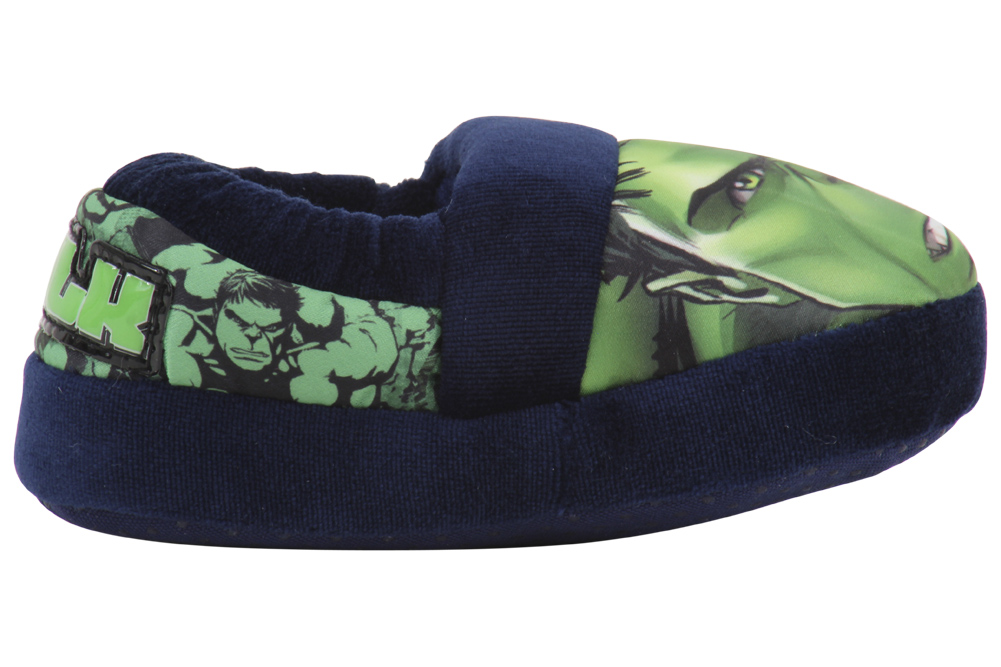 Incredible Hulk Toddler/Little Boy's Green/Navy Fashion Slippers Shoes ...