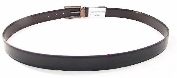  Giorgio Armani Adjustable/Reversible Men's Black Leather Belt 