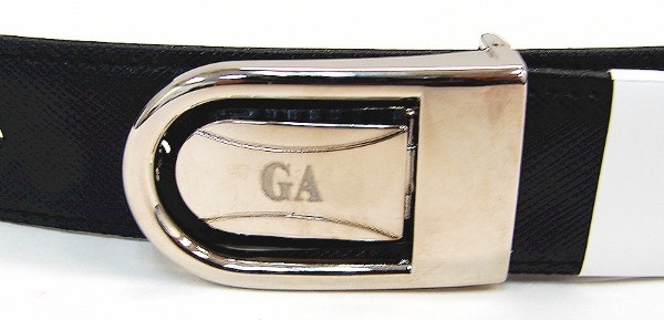  Giorgio Armani Men's Leather Black/Brown Reversible Belt Adjustable To Size 42 