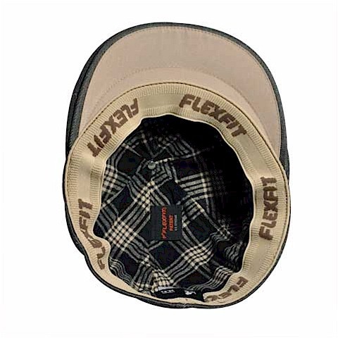  Kangol Coated Denim 504 Flat Cap Brown Hat 
