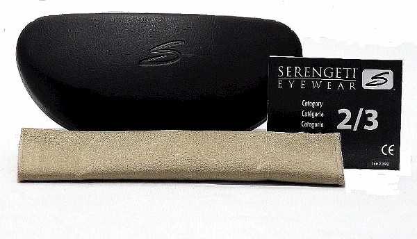  Serengeti Suglasses Trapani 7597 Black Grey Polarized Shades 