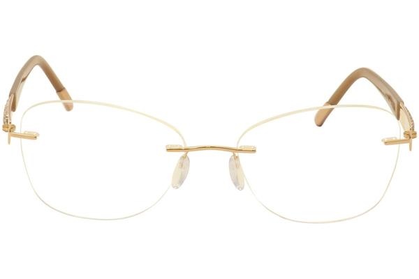  Silhouette Eyeglasses Starlight 4538 6052 23KT Rose Gold Plated Optical Frame 