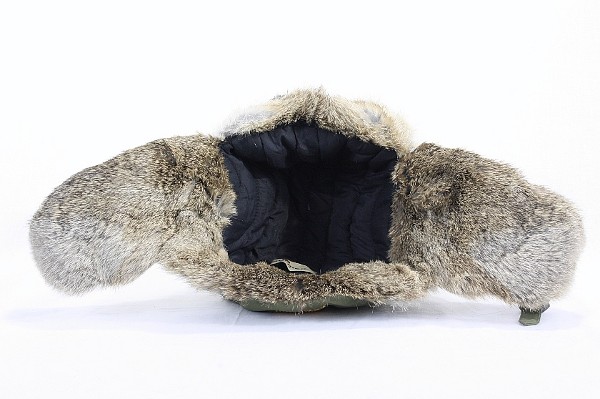  Woolrich Pilot Aviator Hat Olive with Rabbit Fur Lining 